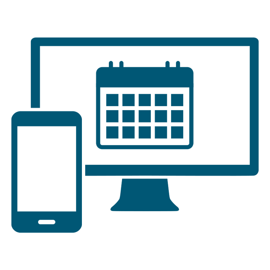 phone and online booking icon